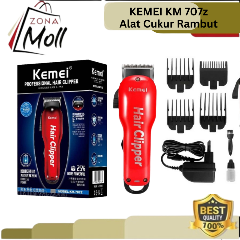 Kemei 707z Mesin Alat Potong Cukur Rambut Listrik Elektrik KM 707Z Electric Hair Clipper Cordless Ba