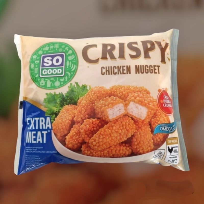 

RN_Frozen - SO GOOD Crispy Chicken Nugget EXTRA MEAT Berat 400 Gram - Ready...