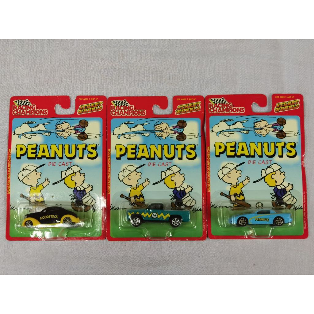 Racing Champions Street Wheels Peanuts Die Cast Woodstock Charlie Brown Dodge Snoopy Flying Ace Cama