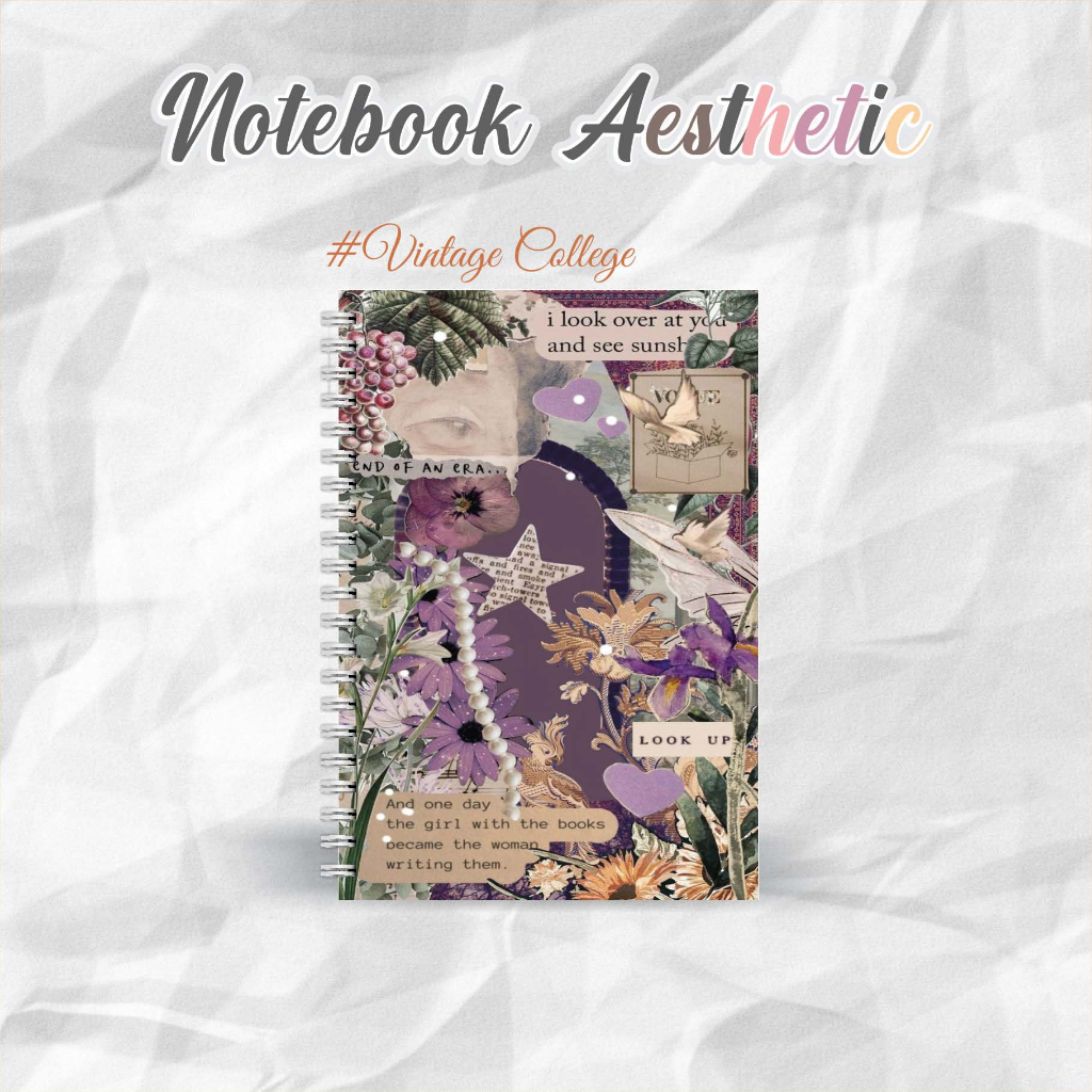 

NOTEBOOK A5 VINTAGE COLLEGE CATATAN/JURNAL BOOKPAPER GRID/KOTAK2#DOTTED/TITIK2#BLANK/POLOS