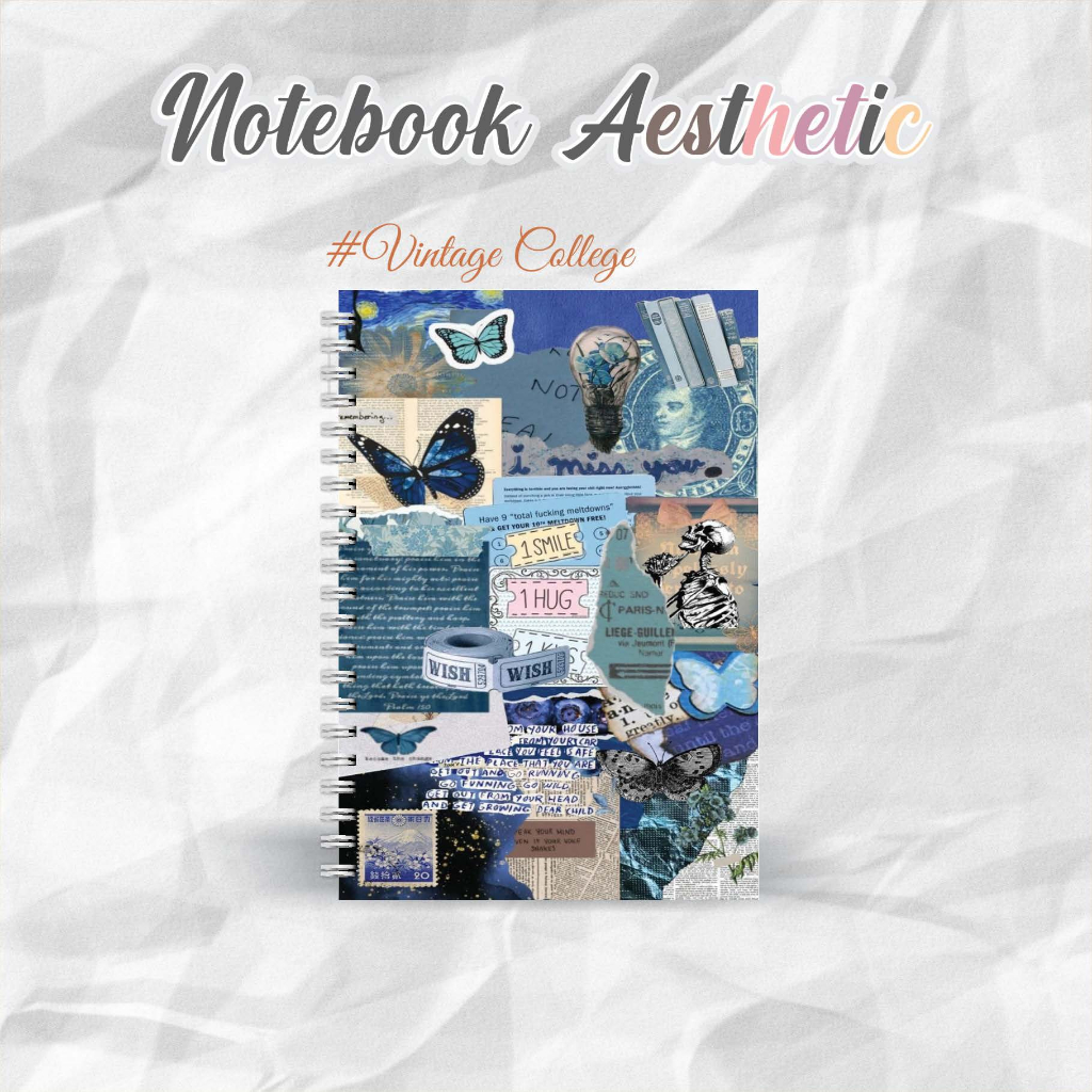 

NOTEBOOK A5 VINTAGE COLLEGE CATATAN/JURNAL BOOKPAPER GRID/KOTAK2#DOTTED/TITIK2#BLANK/POLOS