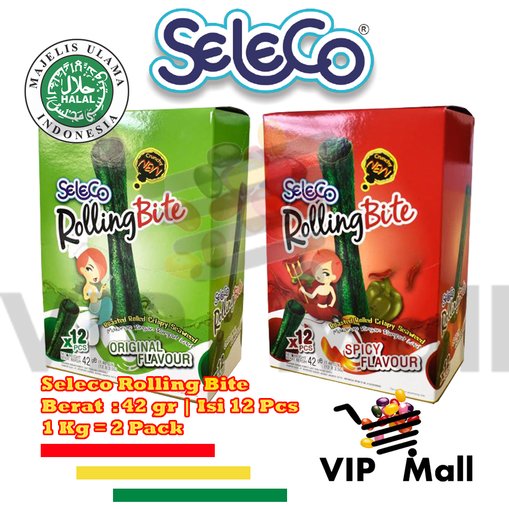 

Seleco Rolling Bite Nori 42 Gr Seeweed (Rumput Laut).