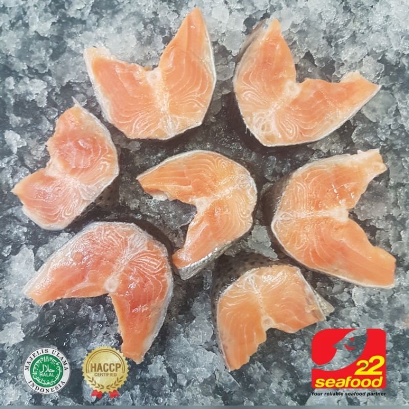 

Ikan Salmon Steak Irregular Cut 250 Gram / Salmon Atlantik / Salmon Salar / Seafood 22