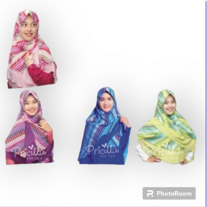 Jilbab sifon 2 layer khimar premium jilbab wanita