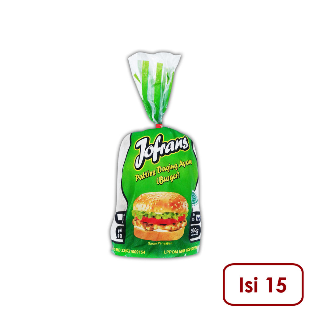 

JOFRANS Patties Ayam Isi15 900gr (Tahan suhu ruangan 3hari)