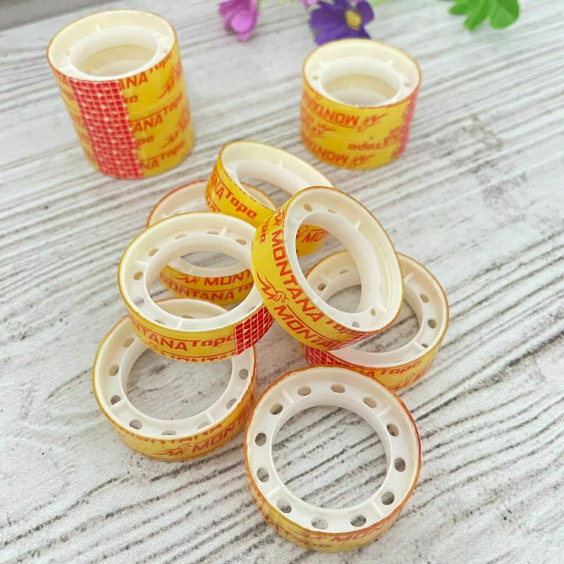 

Solasi mini kecil bening 1 pcs solatip selotip transparan polos