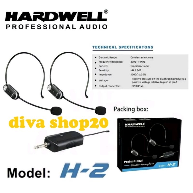mic wireles mic imam mesjid mic bondu headset Hardwell H-2 original garansi resmi