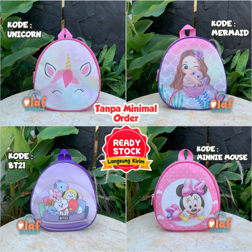

READY STOCK Tas Pesta Ulang Tahun Anak Goodie Bag Model Telur Resleting Ransel Premium