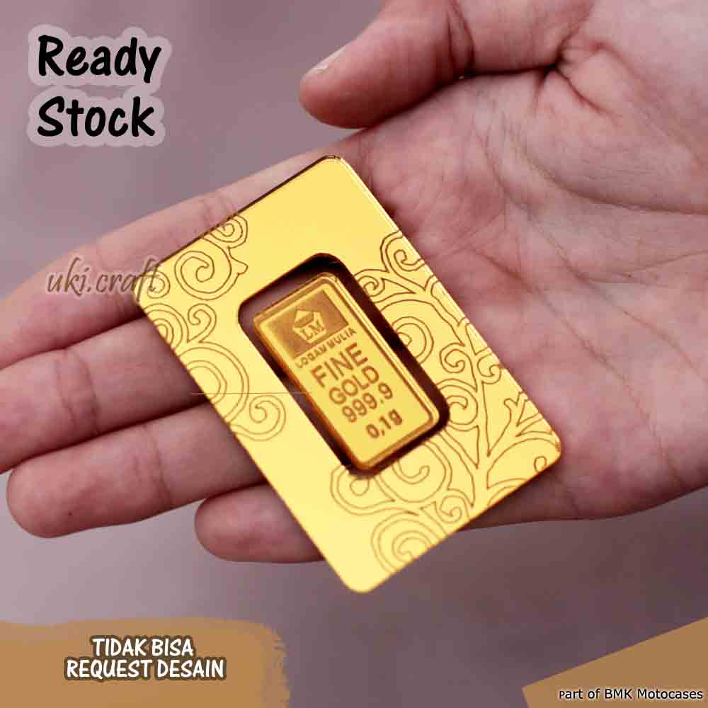 Certicard Cover + Replika Emas Bahan Akrilik Mirror Gold Cermin Emas Certicard Cover Replika Emas Ak
