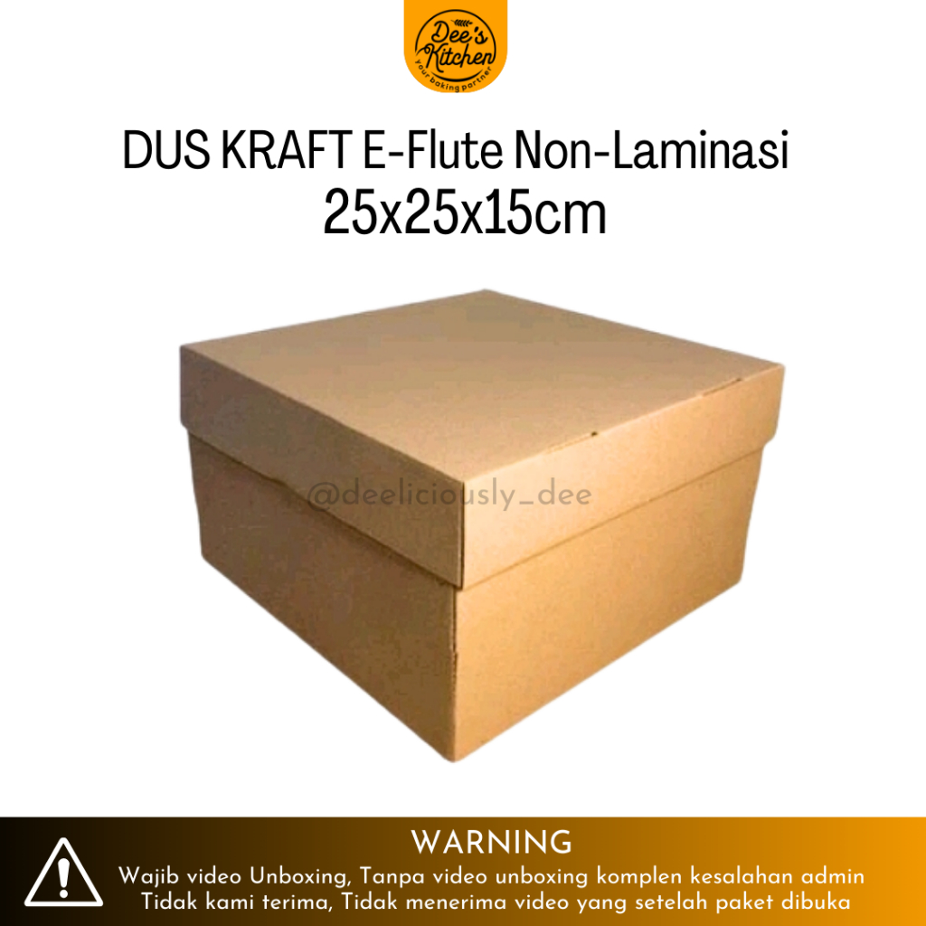 

[satuan] Dus Pizza / Dus Kraft Tebal / Dus Kue 25x25x15cm