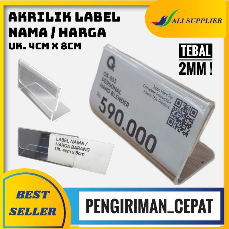 

Acrylic Label Nama Meja / Acrylic Label Harga / Akrilik Display / Price Tag display / Akrilik Nama Barang / Akrilik Harga Barang / Tag Harga / Name tag Akrilik / Price tag Akrilik / Acrylic Nama dimeja / Akrilik Harga