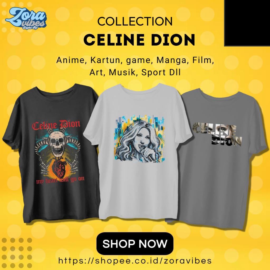 Kaos Musik Celine Dion Musik