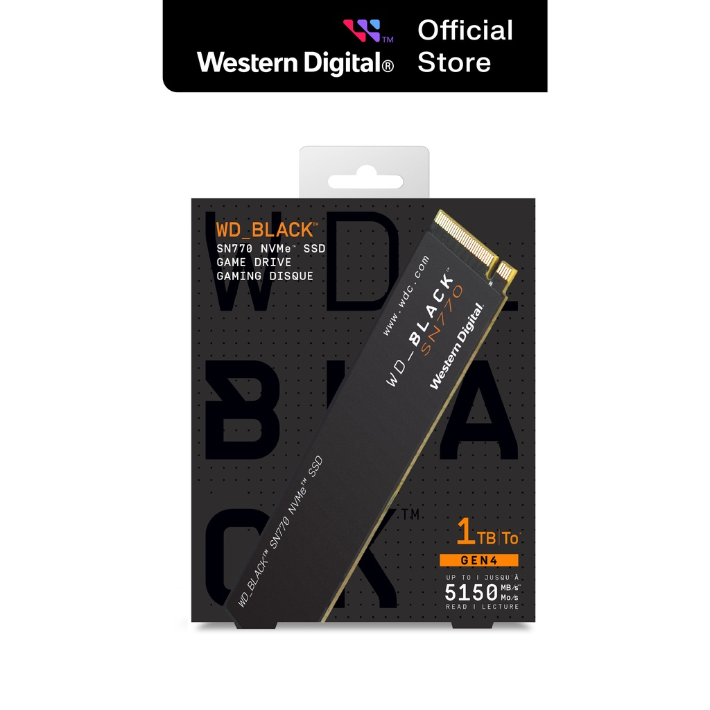 WD Black SSD SN770 M.2 Pcie Gen4 Nvme 2280 1TB - WD M2 1 TB