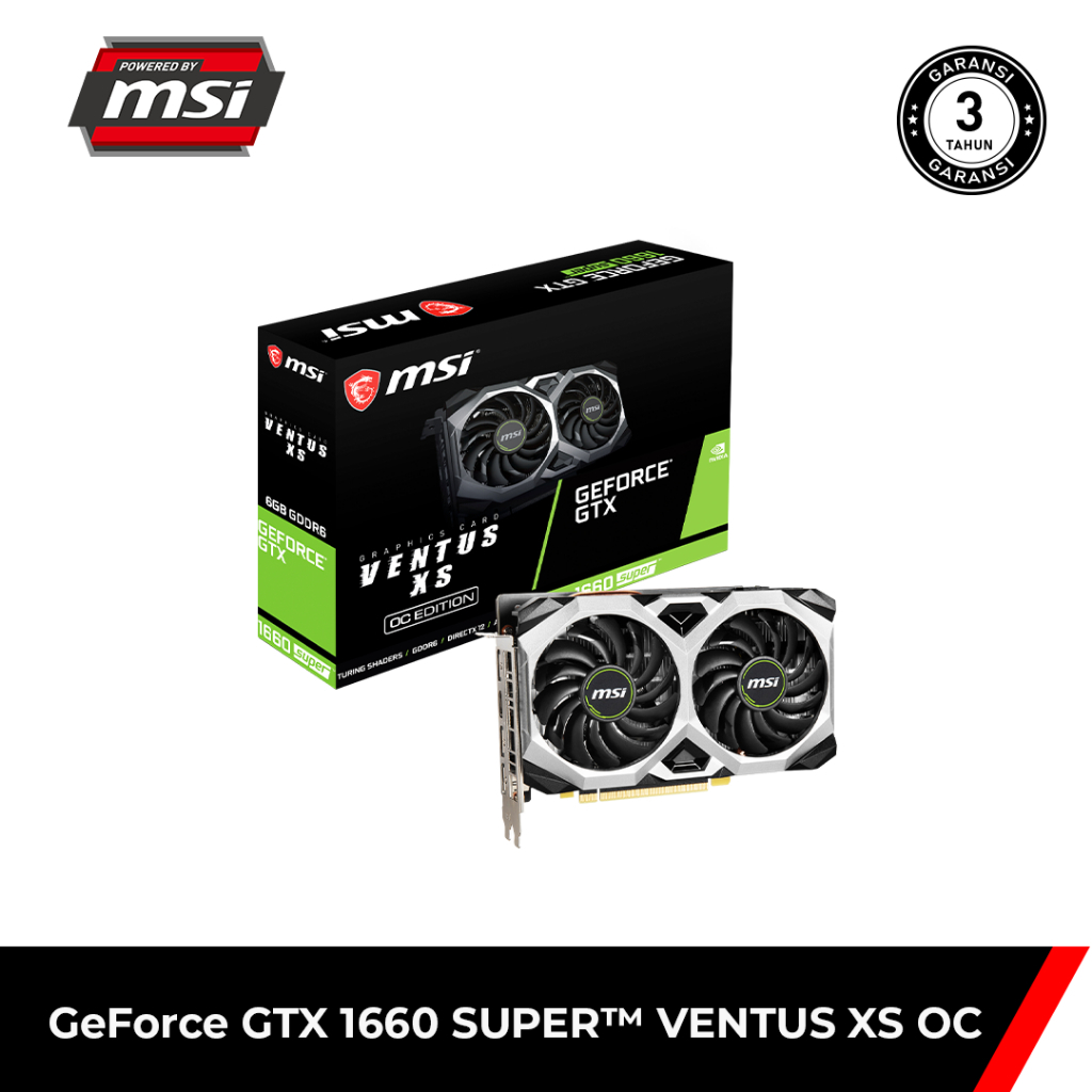 MSI VGA GeForce GTX 1660 Super Ventus XS OC 6GB GDDR6