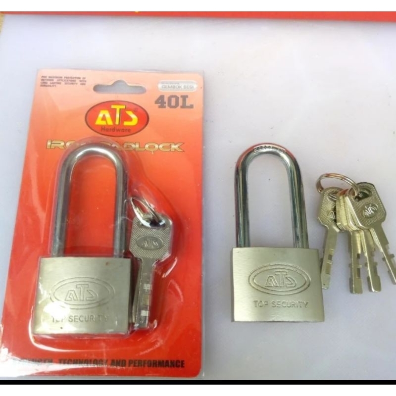 GEMBOK PINTU ATS 40MM PANJANG/ GEMBOK PAGAR ATS 40 MM LEHER PANJANG