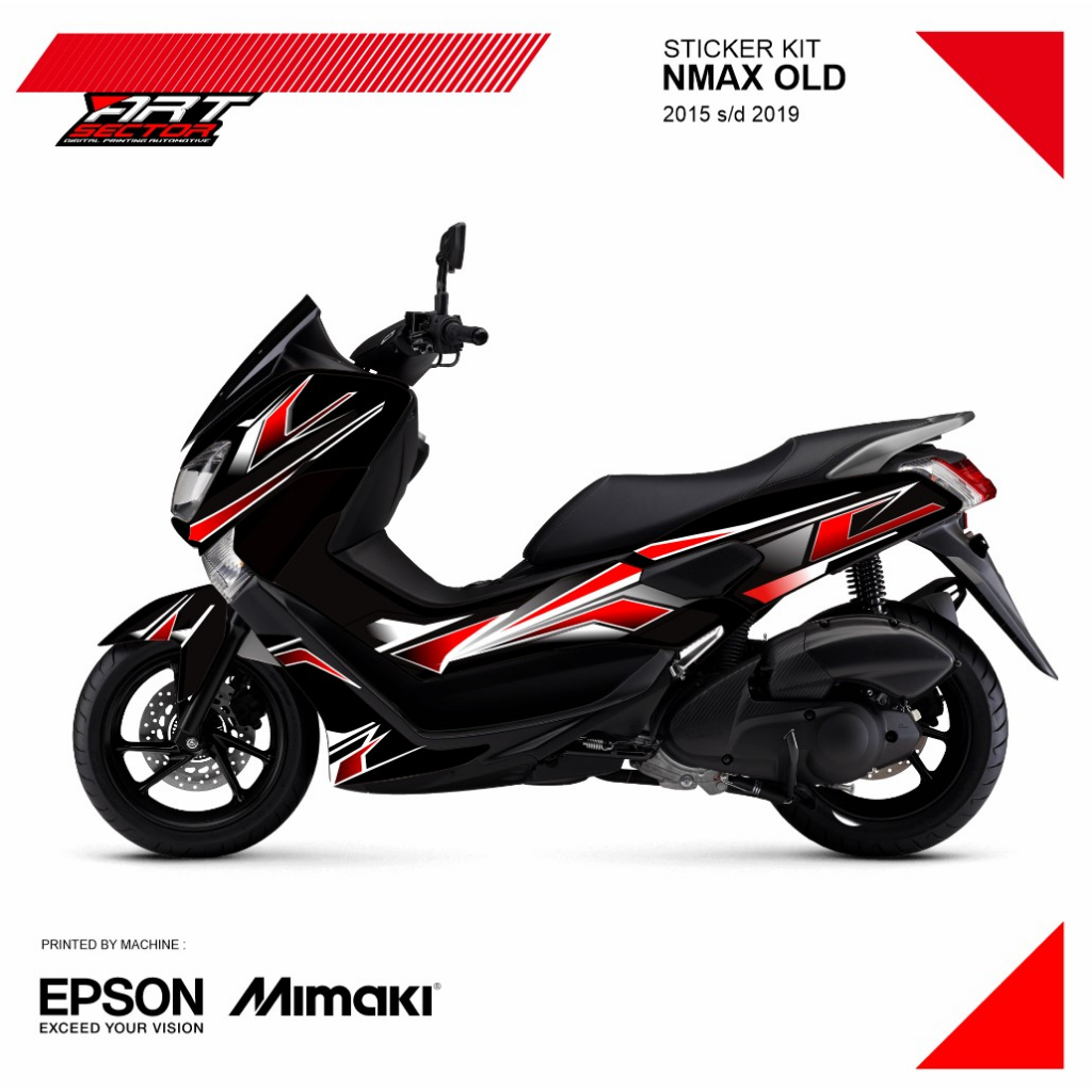 STICKER STRIPING TRANSPARAN NMAX OLD AIRBRUSH