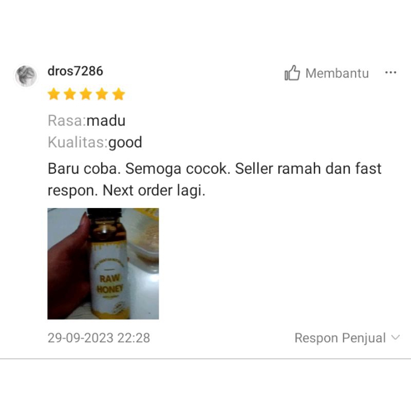 

Nafariz724 Raw Honey Madu Mentah Hutan Liar # 350Gr