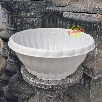 Pot Bonsai Plastik Bulat Alexish DELIMA Putih 35cm