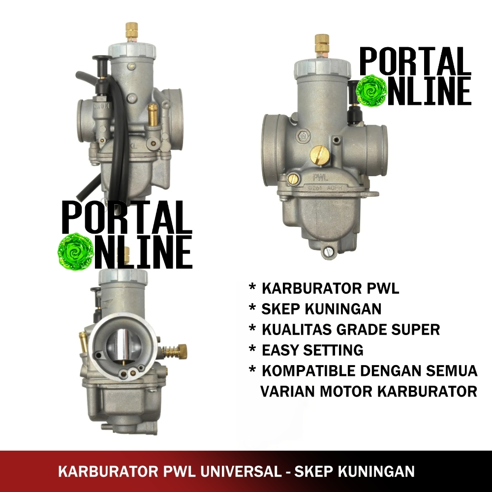 (BISA COD) KARBURATOR  PWL 28 UNIT PNP KAWASAKI NINJA R SS RR SKEP KUNINGAN TEMBAGA ANTI BARET UNIVE