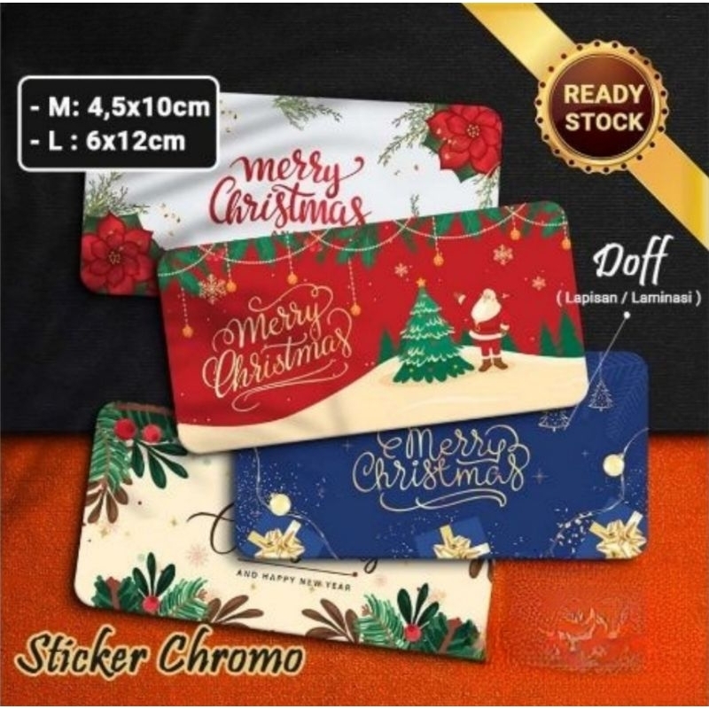 

Sticker Label Natal Merry Christmas