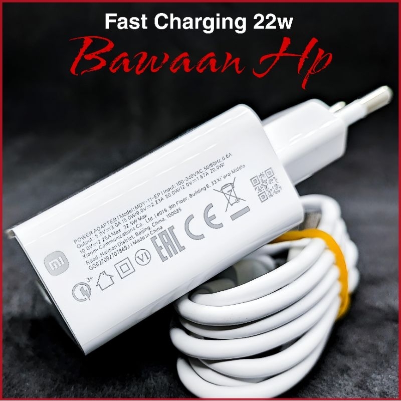 Charger Cas Xiaomi Redmi 12 Poco M3 Pro Note 9 Usb Type C Original 22 Watt Fast Charging Ori Bawaan 