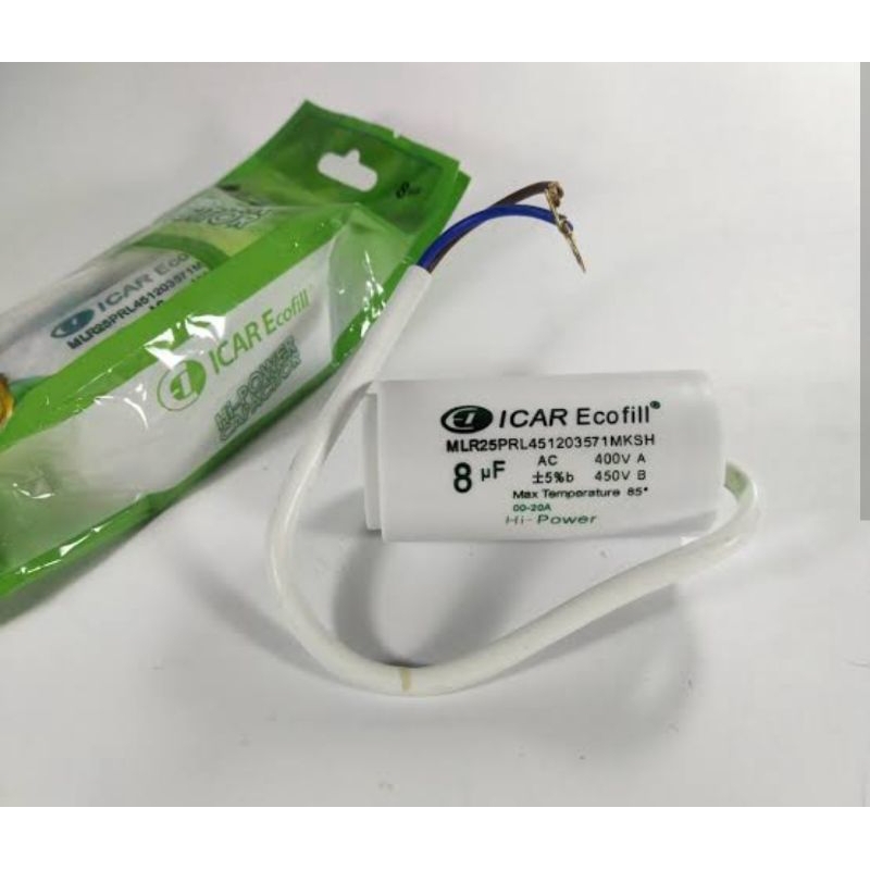 Kapasitor pompa air icar ecofill kapasitor 6uf 8uf 10uf 12.5uf 16uf