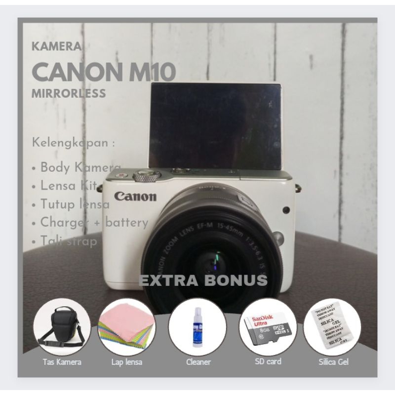 Kamera murah Canon M10 mirrorless terbaik
