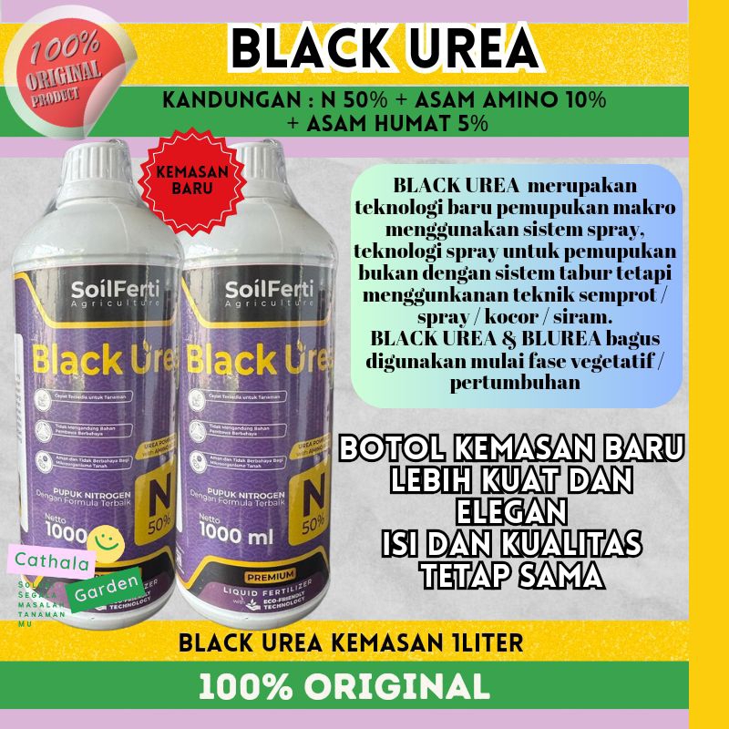 BLACK UREA & BLUREA KEMASAN 1 LITER | UREA CAIR + ASAM AMINO + ASAM HUMAT CAIR UNTUK PEMUPUKAN MAKRO