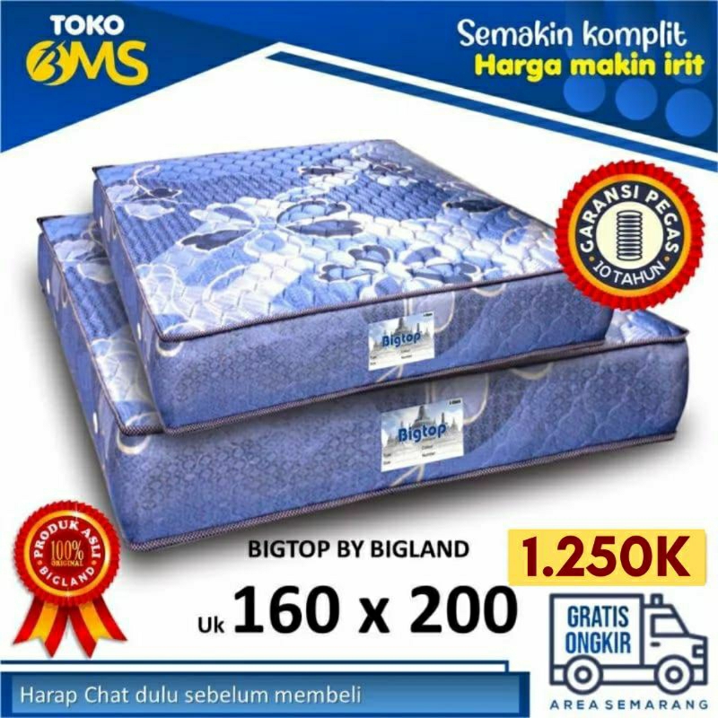PROMO Matras Springbed Bigtop by Bigland semarang ukuran 160x200 Toko Bms inul