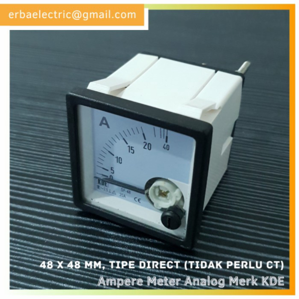 KDE 48mm 10A Direct Ampere Meter Analog Panel Ukur Arus Listrik 48x48 Limited