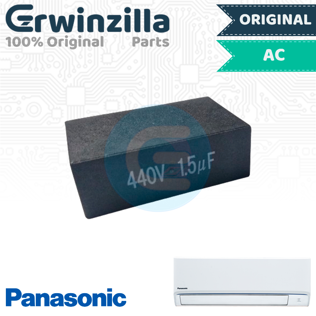 Kapasitor Kipas Capacitor Fan 1.5 1,5 uF Indoor AC Panasonic Cawang Original