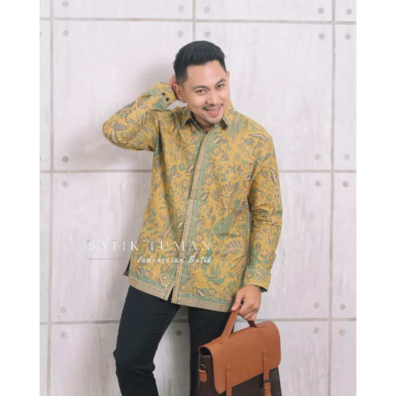 kemeja hem batik premium pria TM 019