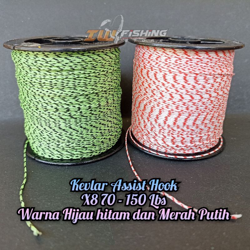 5 Meter PE Kevlar X8 70, 80, 90, 100, 130 dan 150 Lbs untuk Benang Assist Hook Jig