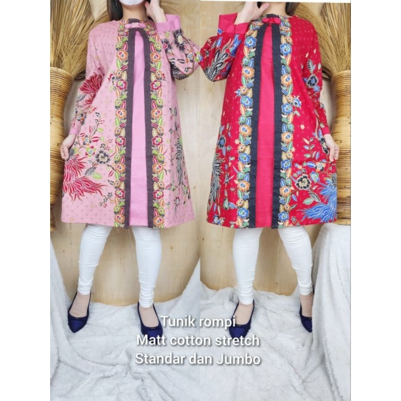 TUNIK HARGA MURAH/TUNIK ROMPI/TUNIK BATIK/TUNIK ROMPI BATIK/TUNIK BATIK KERJA/TUNIK KERJA MOTIF BATI