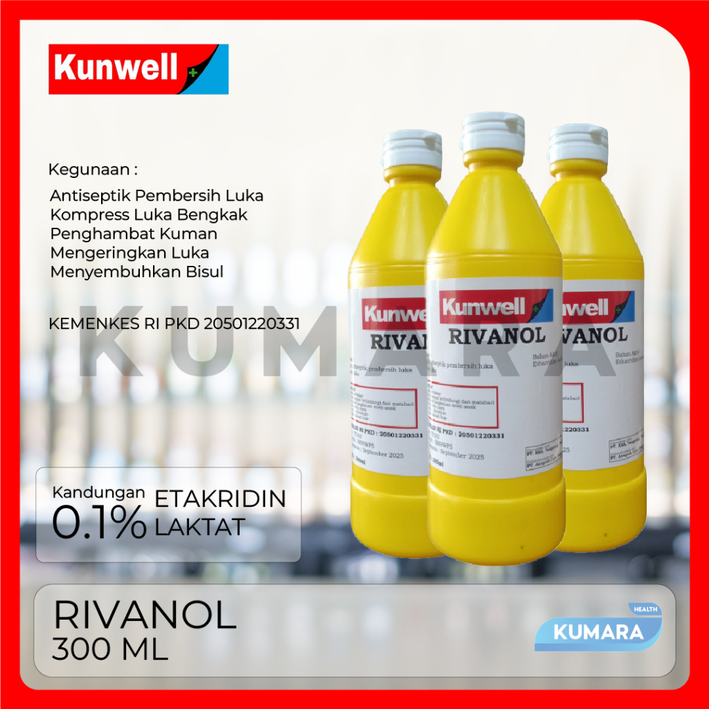 KUNWELL - Rivanol 300 ml / Antiseptik Rivanol