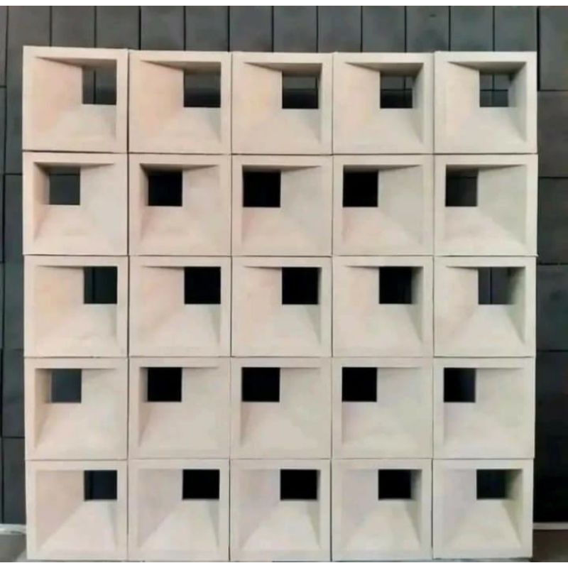 roster beton minimalis,roster beton motif,roster warna putih