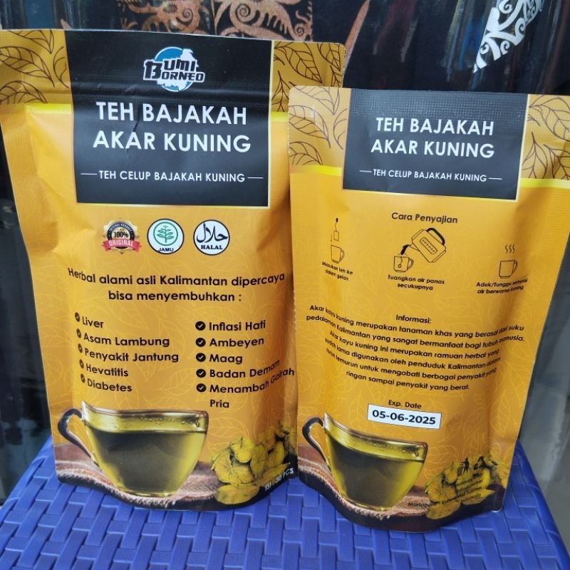 

teh bajakah akar kuning asli kalimantan | teh akar kuning | obat liver