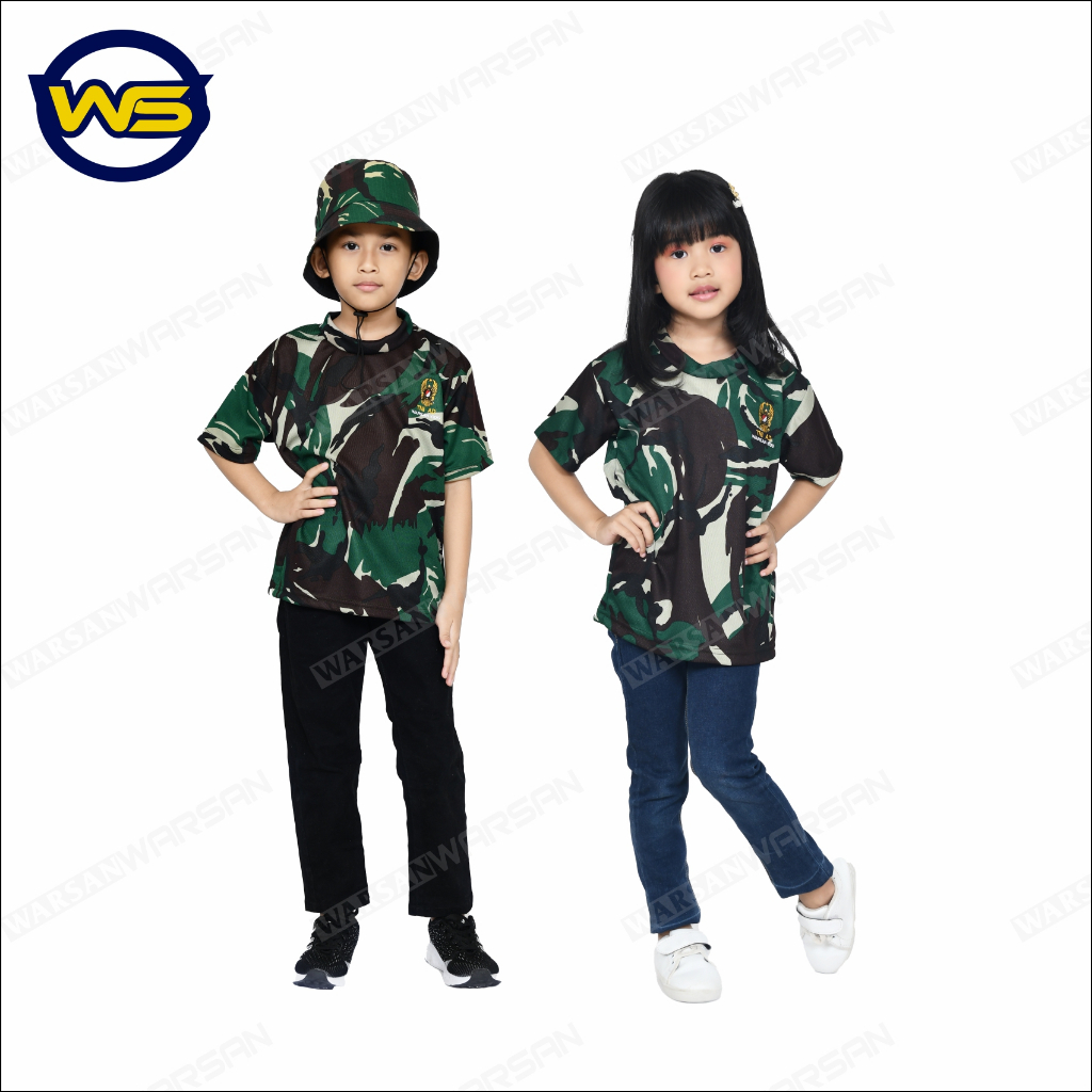 BAJU TNI AD ANAK TERBARU BORDIR / BAJU DRYFIT ANAK TNI AD TERBARU / KAOS OBLONG TNI AD ANAK