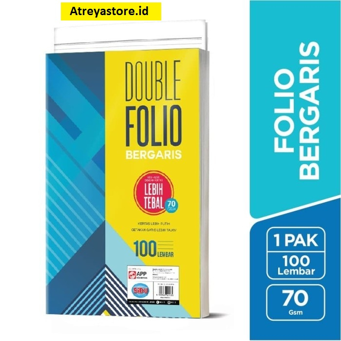 

Kertas Double Folio Bergaris 1 Pak Isi 100 Lembar