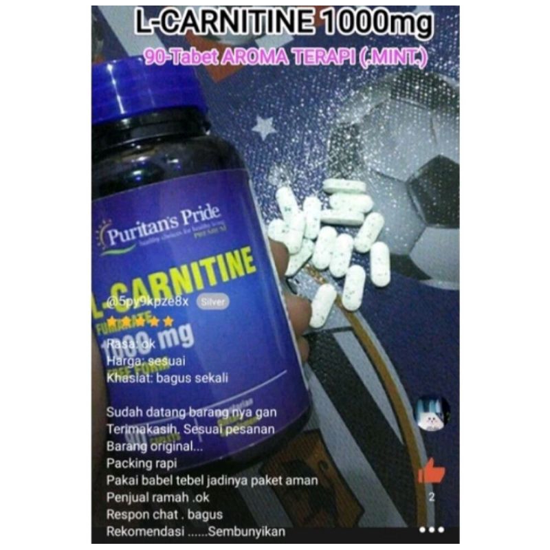 L-CARNITINE PREMIUM Aroma terapi mint, pembakar lemak 90 tablet, 1000mg original. Jual L-Carnitine M