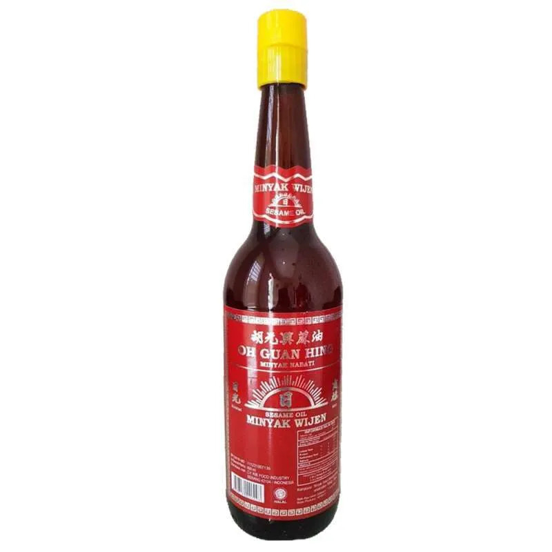 

Minyak Wijen Oh Guan Hing 600ml Sesame Oil Halal Botol Kaca