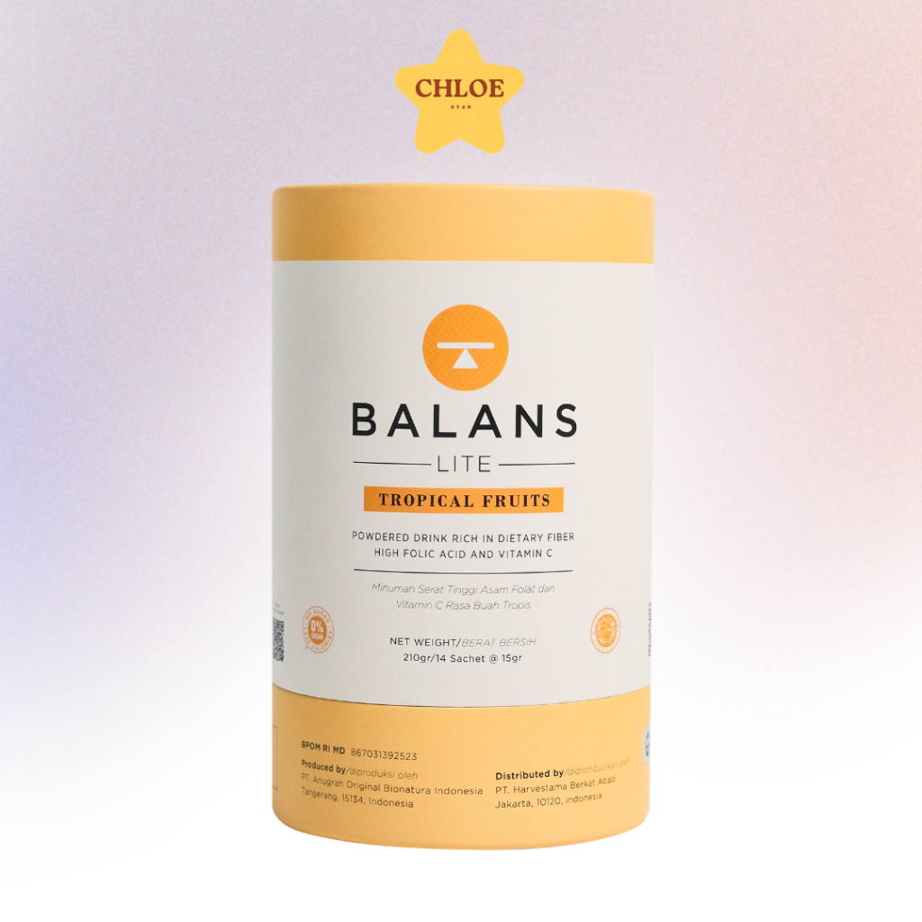 

BALANS LITE TUBE Tropical Fruit | Fiber & Probiotics Drink - 14 pcs / MINUMAN DIET