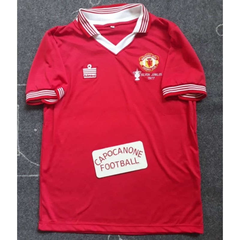 JERSEY MANCHESTER UNITED RETRO SILVER JUBILE 1977 1978 77 78 ADMIRAL