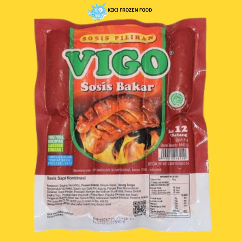 

VIGO Sosis Bakar Mini Sapi 500gr isi 12