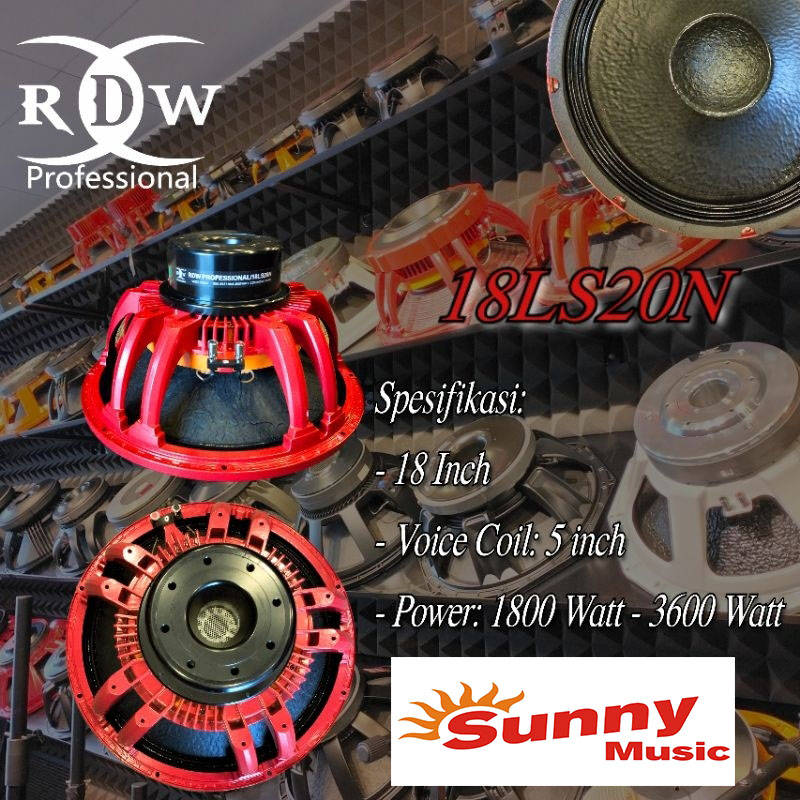 RDW 18LS20N 18" 1800 - 3600 WATT VOICE COIL 5" 18LS-20N