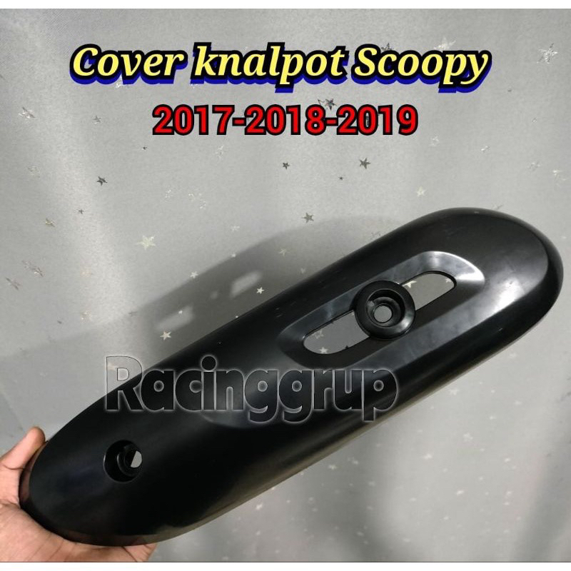 cover knalpot scoopy tutup knalpot scopy 2017 -2019 hitam