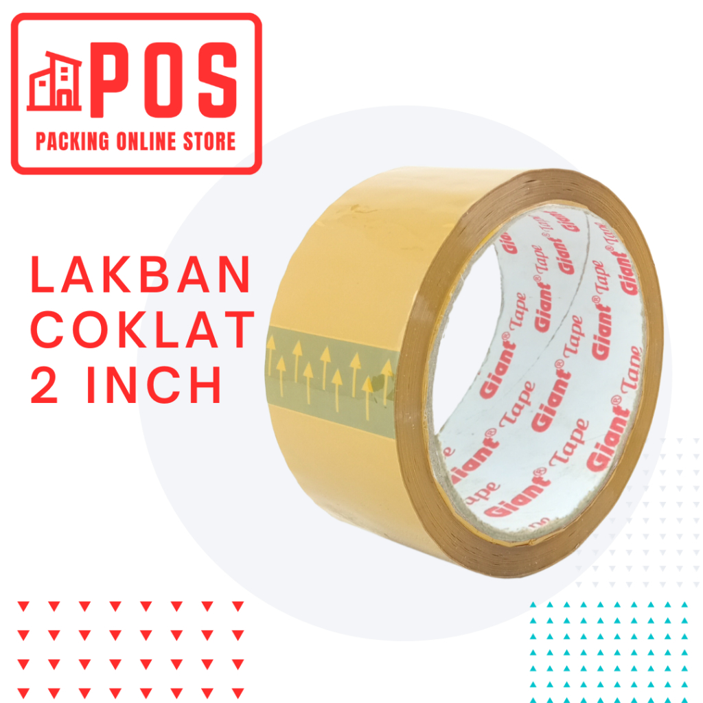 

Lakban Coklat 2inch 100yard / Lakban Coklat 45mm 100yard | Giant