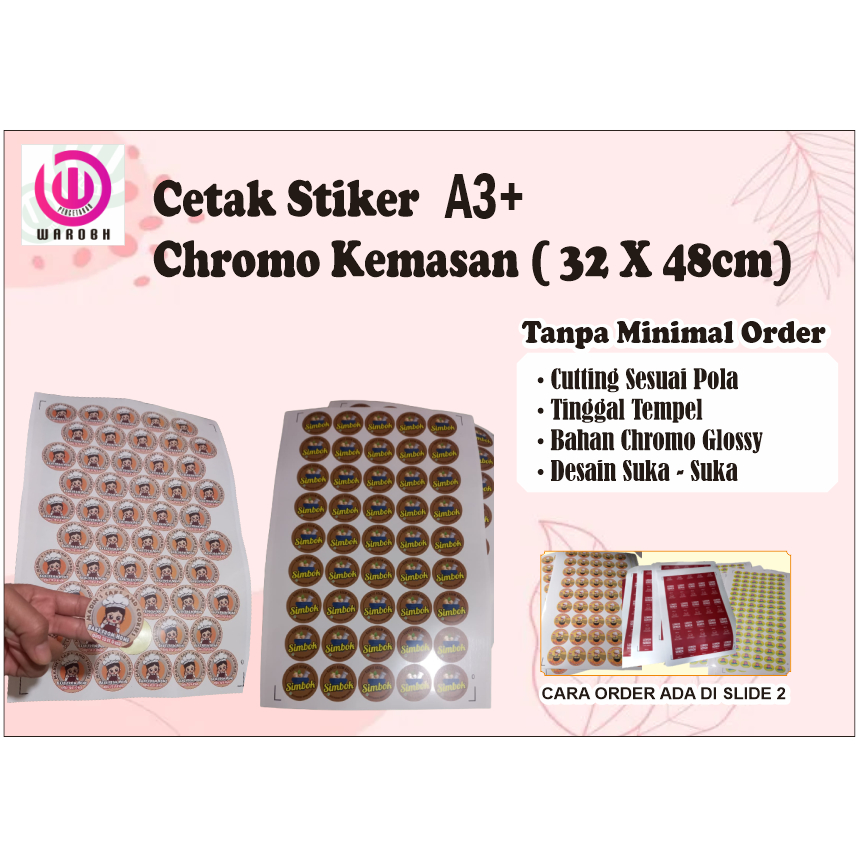 

STIKER KEMASAN Chromo A3+ FREE CUTTING