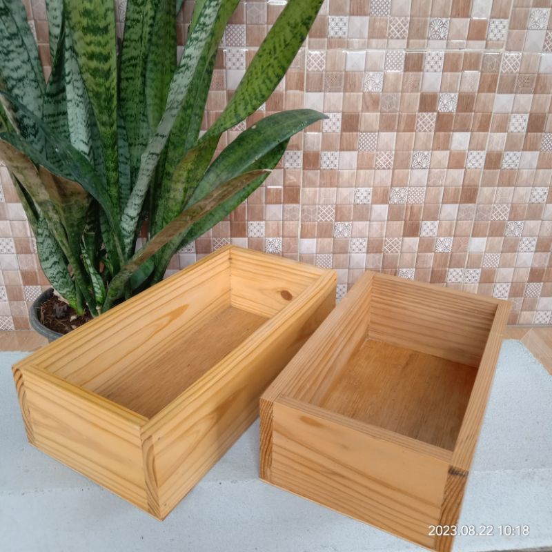 Kotak kayu serbaguna | wadah penyimpanan