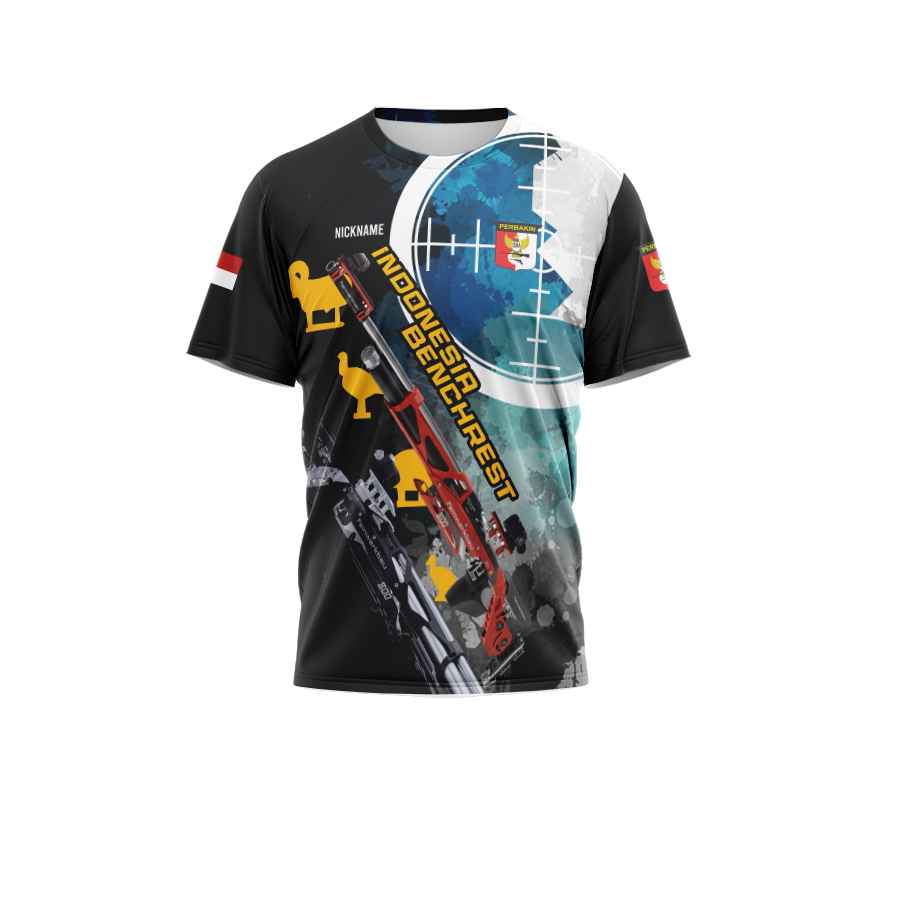 BajuArmy - Kaos Jersey PERBAKIN Pria Lengan Pendek Full Printing